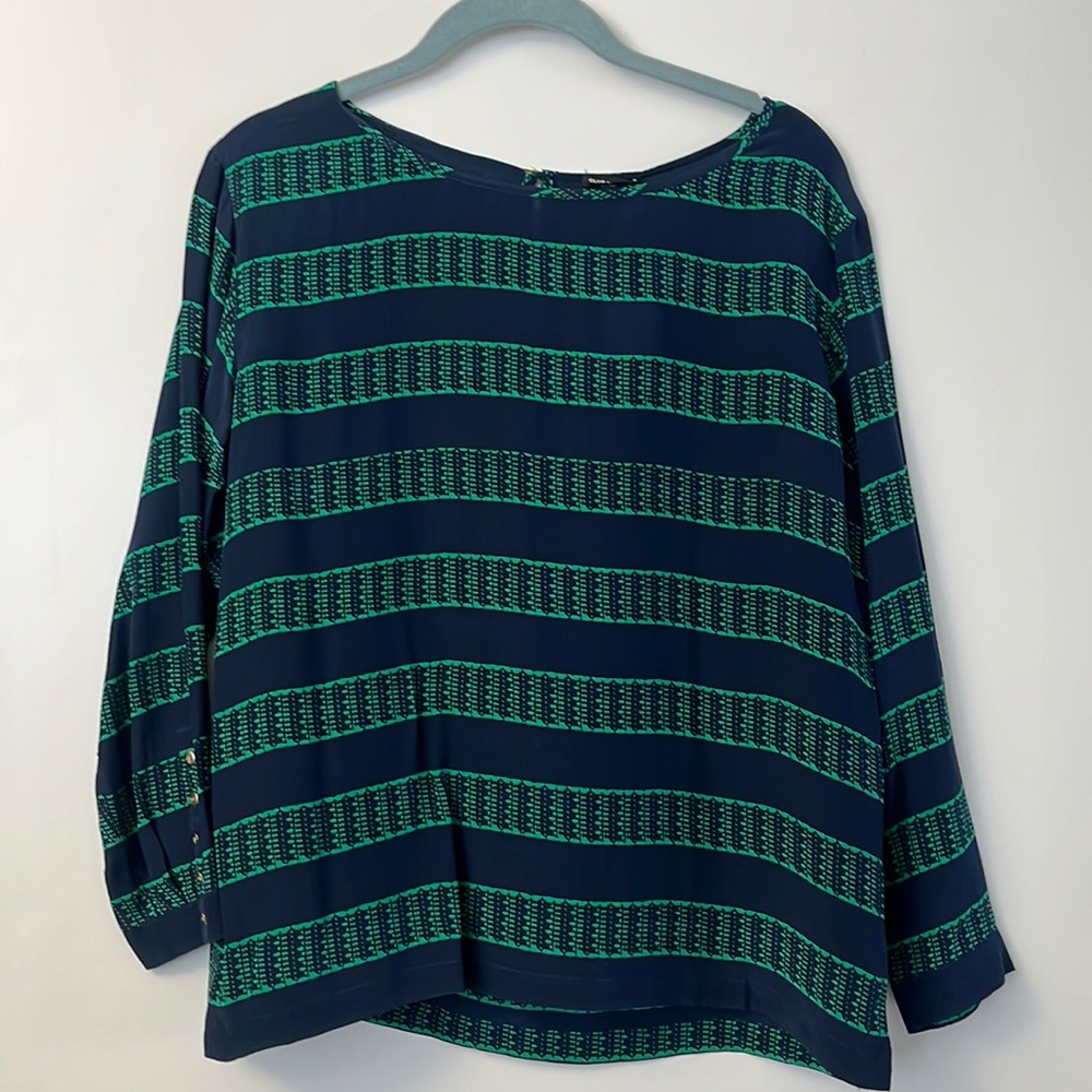 CLUB MONACO Geo Print Blouse